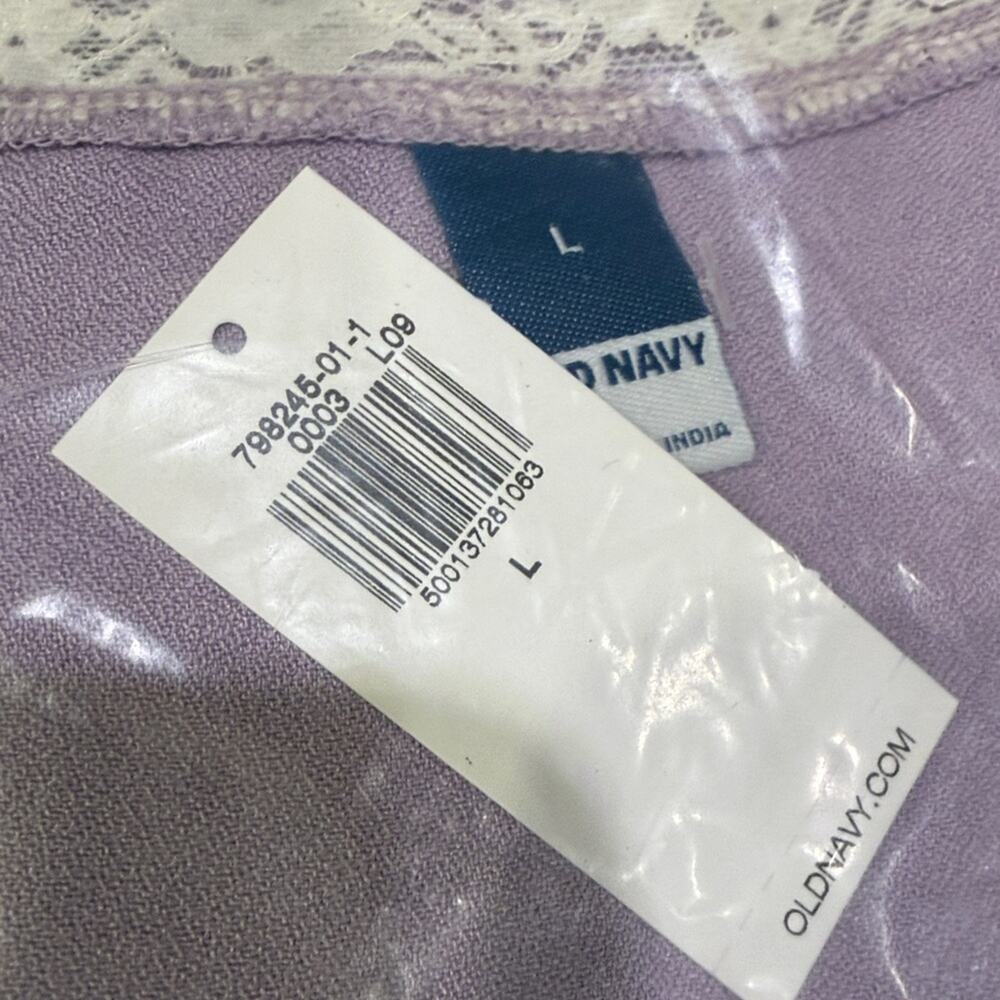 Old Navy Spring Wisteria Fit & Flare Crepe Lace-Trim mini dress - Picture 11 of 11